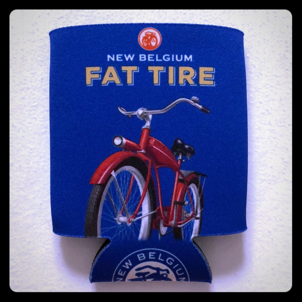 Fat Tire New Belgium Brewing Koozie - Brand New - Picture 4 of 4